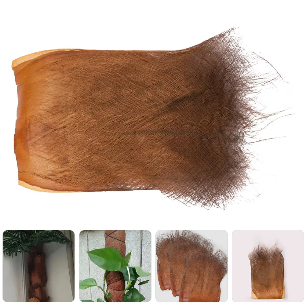 

5 Pcs Simulated Palm Tree Slices Decorative Garden Bark Natural Brown Silk Artificial