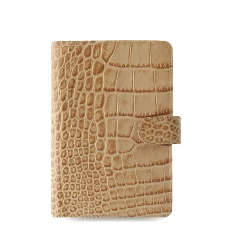 A+ Filofax A6 Personal Classic Croc Organizer Planner Diary Fawn Leather-026012 # ب9
