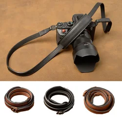 Genuine Leather Camera Strap Belt Handmade Shoulder Strap For Camera Fujifilm Leica Canon Nikon Sony