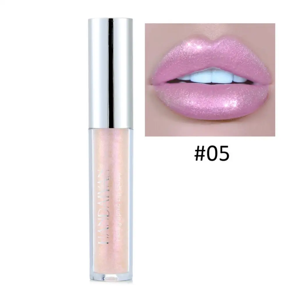 6 Farben Lip gloss langlebiger Glitzer roter Lippenstift flüssig wasserdicht befeuchten leuchtendes Lipgloss-Make-up