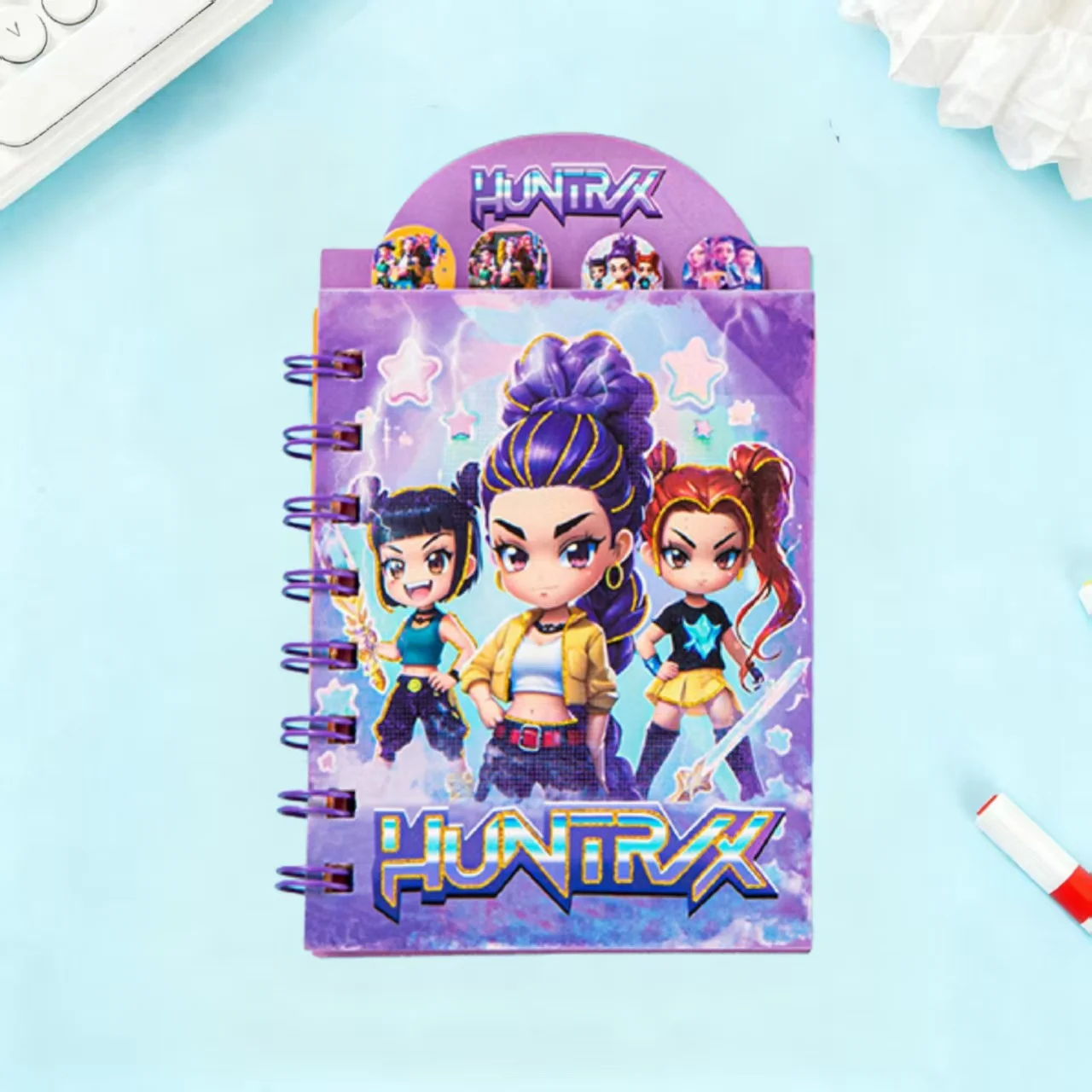 A6 KPop شيطان الصيادين لفائف أجهزة الكمبيوتر المحمولة للطلاب أنيمي الكرتون Kawaii مجلة دفتر بنين بنات موضة سجل دفتر الهدايا