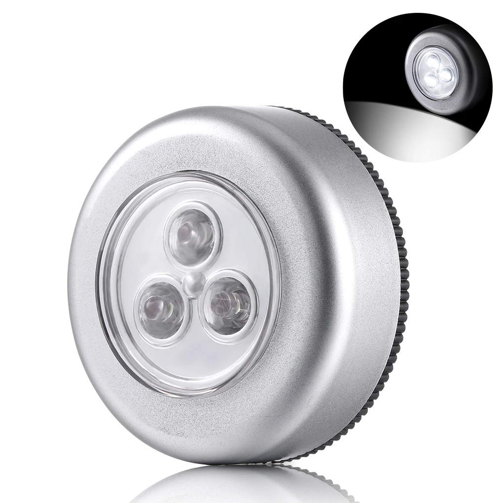 Portable 1PC 3/4 LED Night Light Battery Powered Cabinet Night Lamp Wireless Bedside Lights For Bedroom Home Closet Lighting