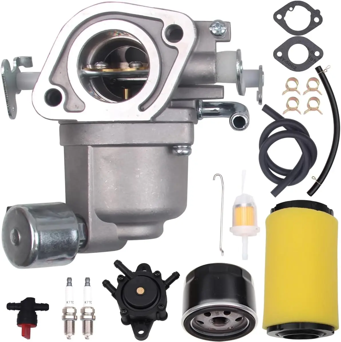 New Carburetor Kit With Air Filter Fuel Pump Compatible With Husqvarna YTA24V48 YTA22V46 960430214-00 24HP Yard Tractor Carburet