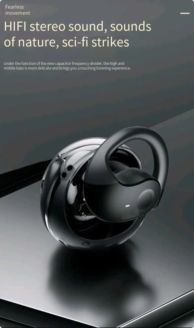New feature small coconut ball TWS Bluetooth headset ear-mounted OPEN6 super lon