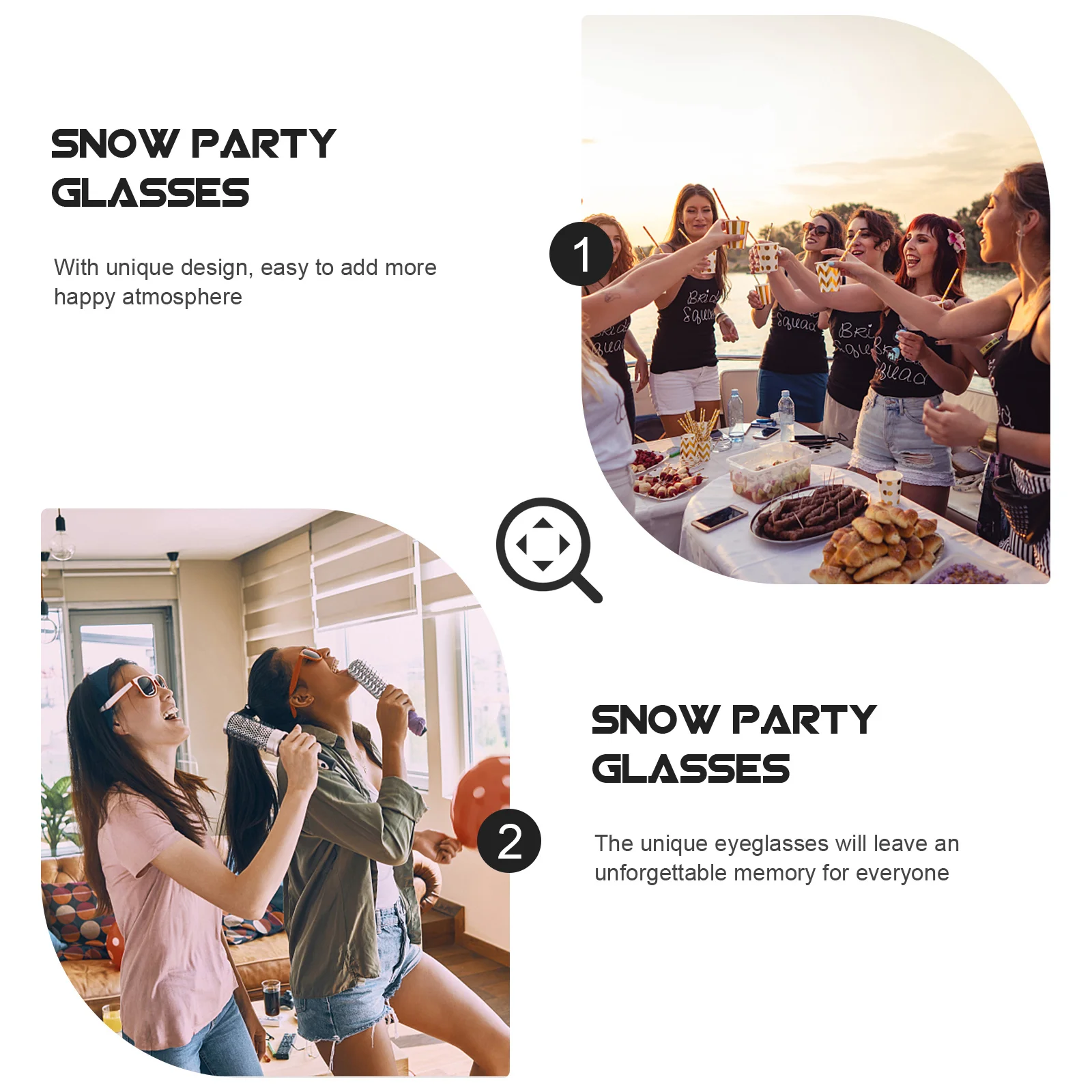 

1Pcs Sunglasses Decorative Glasses Funny Eyeglasses Party Supply Stylish Creative Photo Prop Fun Festival Accessories