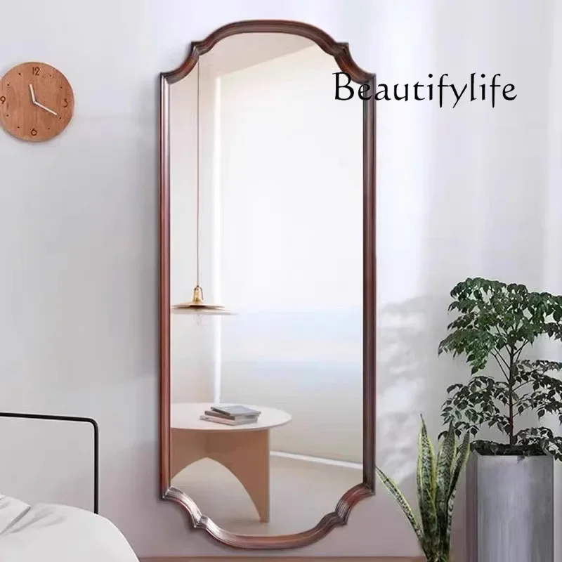 French Chinese wall-mounted floor-to-ceiling mirror entrance entrance full-length mirror