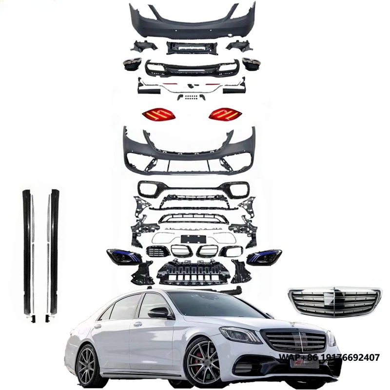 

CLY Auto Part for Mercedes Benz S Class W222 Facelift W222 S63 AMG Body Kit Front Rear Bumper Fenders Headlight Grill Side Skirt