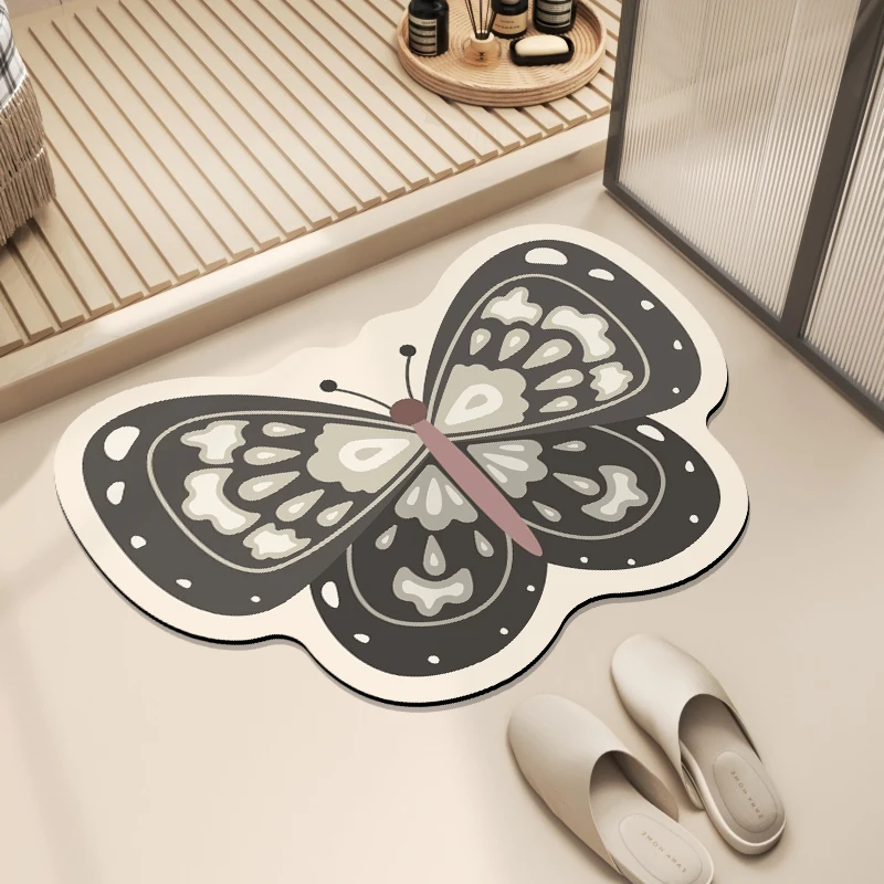 

Креативный коврик для унитаза диатомовой грязи специальной формы, супервпитывающий напольный коврик для ванной комнаты, бытовой нескользящий быстросохнущий ковер