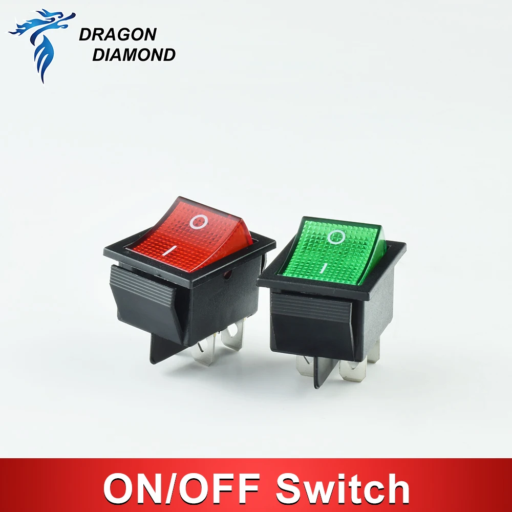 10 STKS KCD1 Snap-in Boot Tuimelschakelaar-SPST AAN-UIT, 2 Pin, 250 V 6A (AC), 2 P Toggle Power Snap Switch