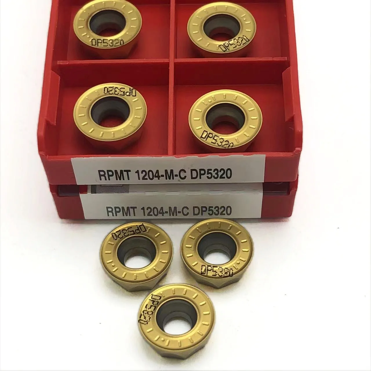 Inserções triangulares negativas do carboneto, torno do CNC, ferramentas de corte de Isca, RPMT1204-M-C, DP5320, 10 PCes