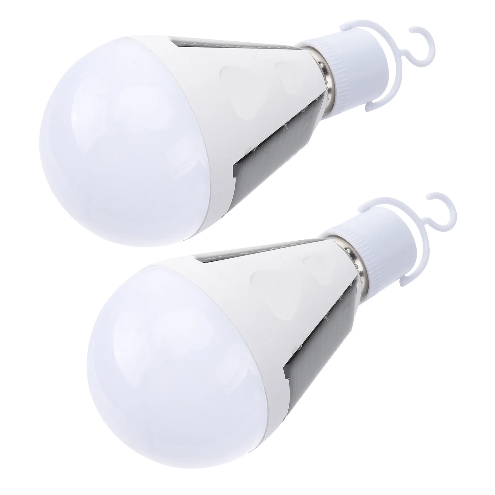 2 قطعة أضواء تعمل بالطاقة الشمسية E27 7 واط LED لمبة الطوارئ في الهواء الطلق إضاءة داخلية مصباح للطاقة الشمسية حديقة أضواء ساحة التخييم استخدام التعتيم #2