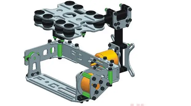 

Universal Dual-axis Shock Absorbing Brushless Gimbal PTZ KIT Stabilizer for Card Cameras Rc Drone Aerial Photography