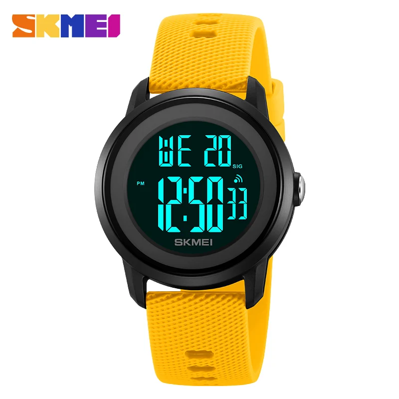 SKMEI 2218 relojes digitales De moda para mujeres y hombres, relojes De pulsera deportivos impermeables con pantalla LED para hombres y mujeres, Reloj con alarma De Mujer
