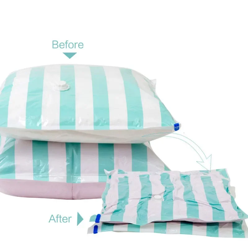 Bolsas de almacenamiento al vacío para ropa, mantas, almohadas, tamaño Extra fuerte, 60x40cm, 70x50cm, 80x60cm, 100x80cm