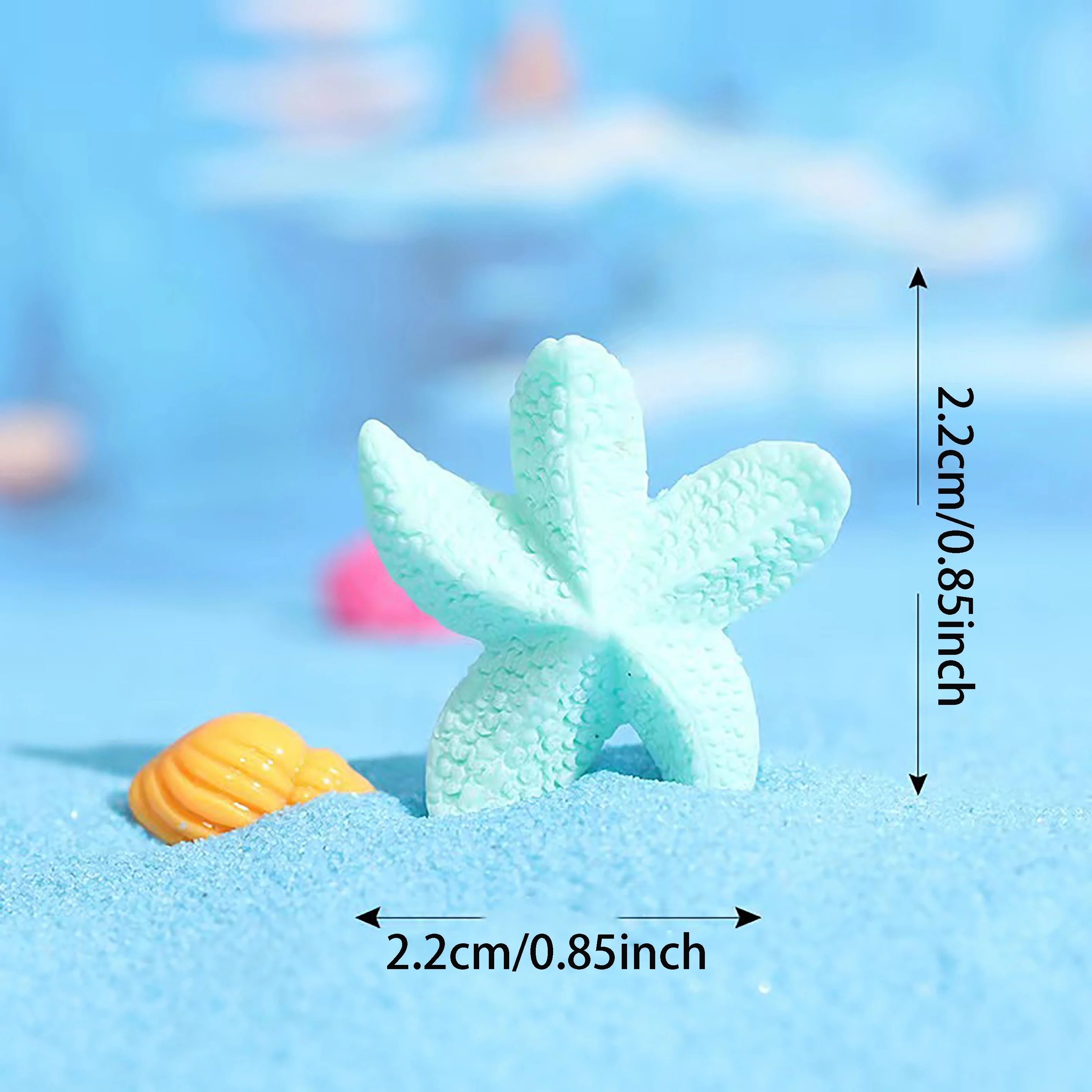 7pcs Resin Cute Mini Starfish Crafts For Fish Tanks, Aquariums, Ponds, Simulated Starfish Decorative Ornament For Fish Tank