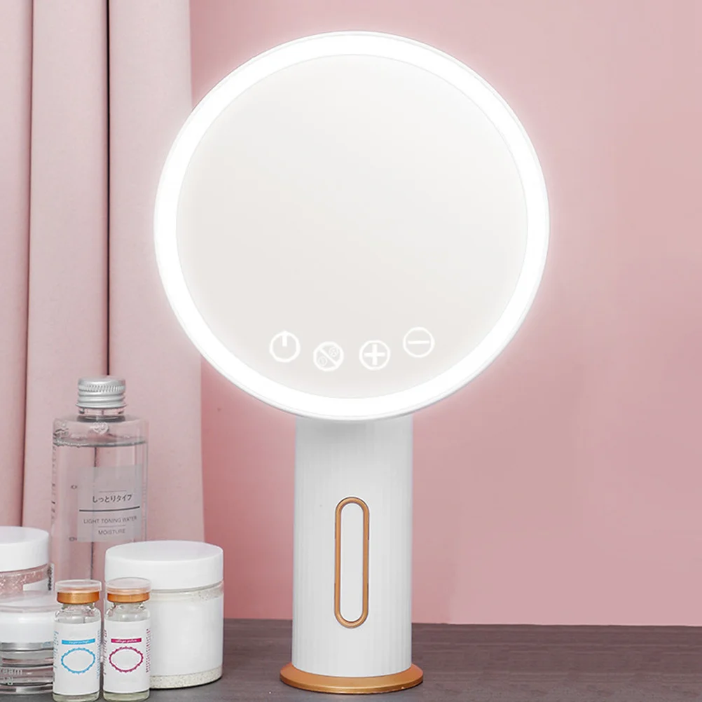 1 قطعة مرآة ماكياج LED بيضاء مميزة مادة ABS مرآة متينة LED مصباح مثالي لمكياج غرفة خلع الملابس المنزلية