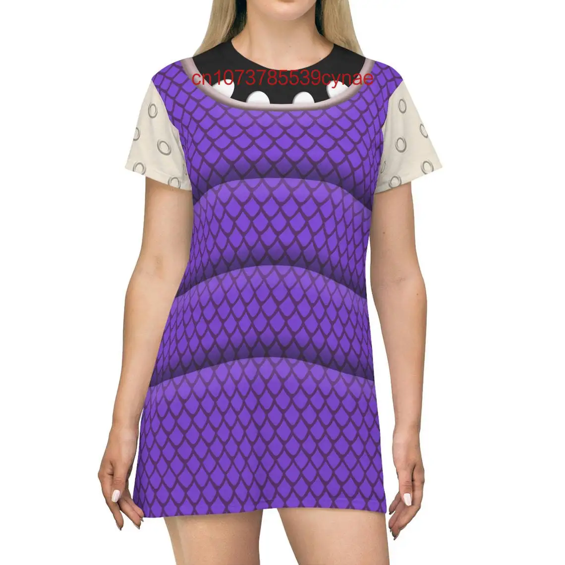 Disfraz de Disney Monsters Inc, vestido de mujer con estampado 3D, vestido de manga corta, moda de verano, vestido Sexy Y2K para mujer