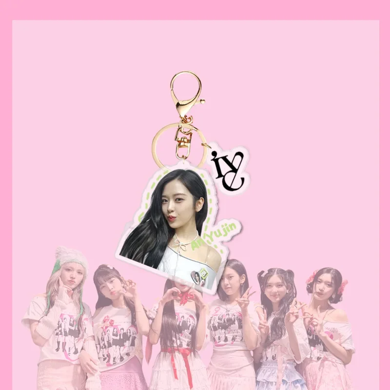 Korean Girl Group Yujin Gaeul Wonyoung LIZ Rei Hot Selling New Acrylic Keyring Star Character Keychain Pendant Christmas Gifts