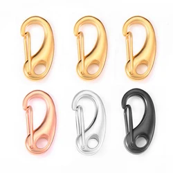 3pcs Gold Color Stainless Steel Lobster Clasp Hooks Connectors for Bracelet Necklace Jewelry Making Spring Carabiner Keychain