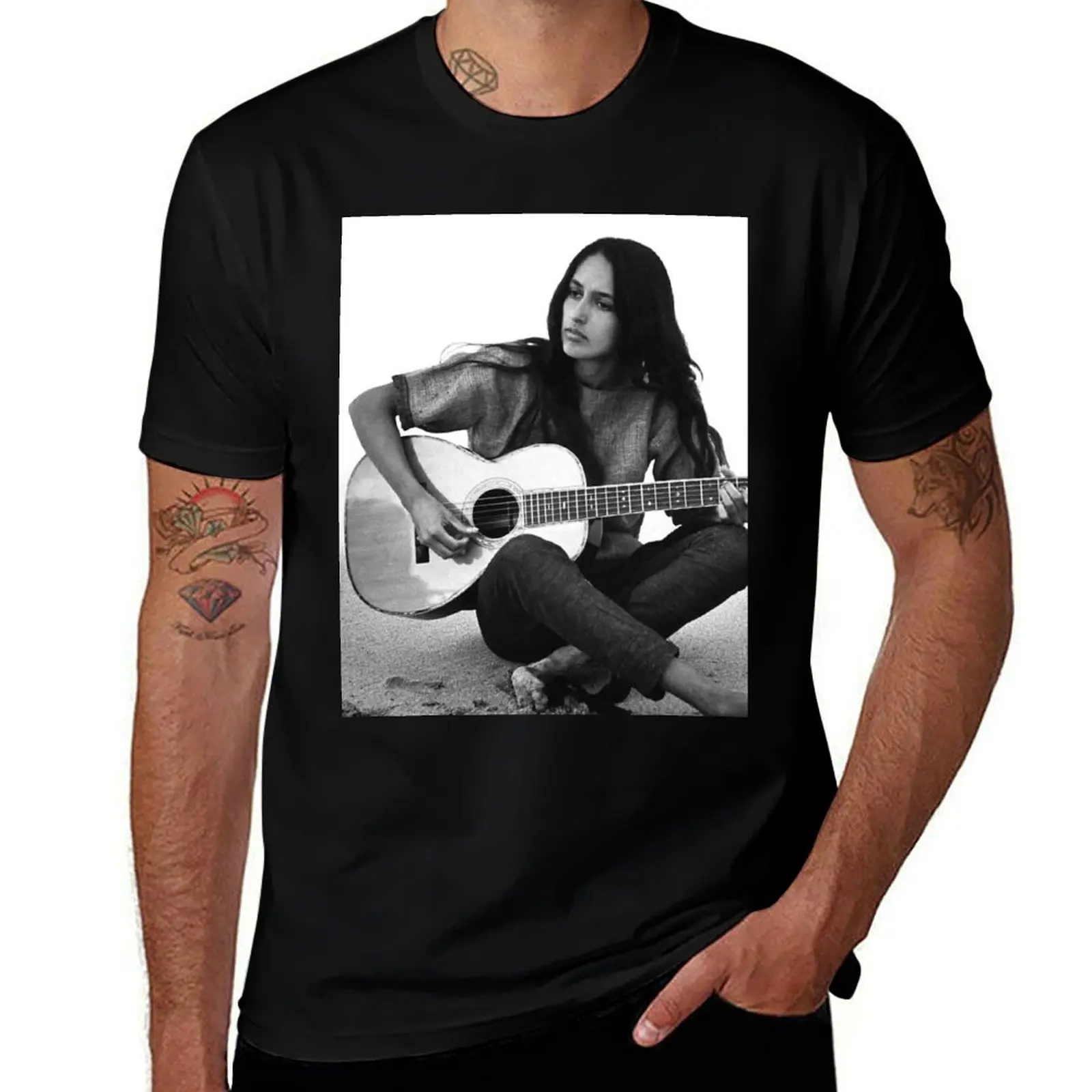 

Joan Baez - Poster T-Shirt Plus Size Loose Short Sleeve Top