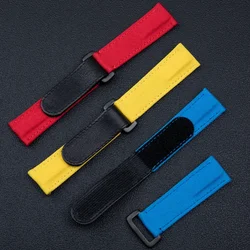 22mm adjustable fabric leather colorful watchband for Rolex strap sea-dwelsky-dwelfor d. Huwei smart accessories