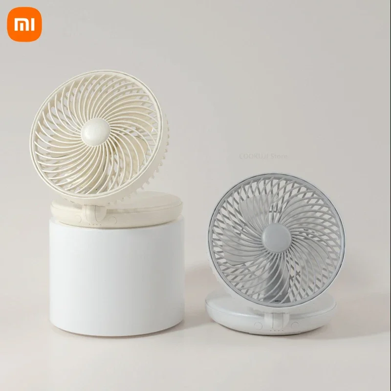 Xiaomi Mijia Usb Small Fan Punch-free Wall Mounted Portable Mini Desktop Multi-purpose Wall Fan Rechargeable Fan USB Folding