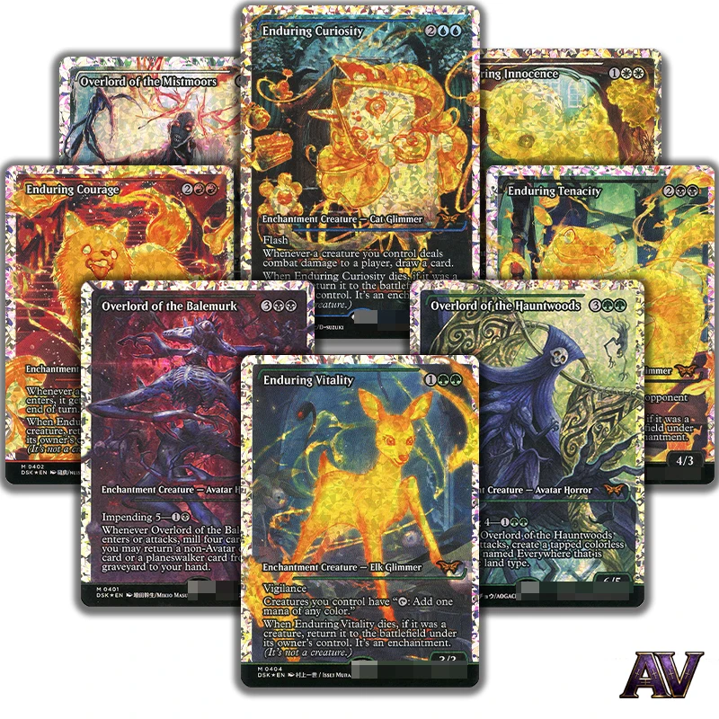 DSK Duskmorn House of Horror Set Deck: Réplicas de Cartas de Juego Mágicas con Holografía (Durabilidad, Vitalidad, Curiosidad, Coraje, etc.)