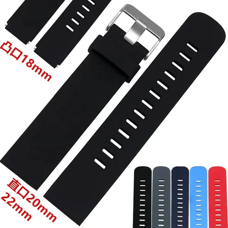 18/20/22mm Premium Thickened Polished Buckle Quick Release Spring Bar Smart Watch Strap Replacement For Huawei Samsung Men Watch