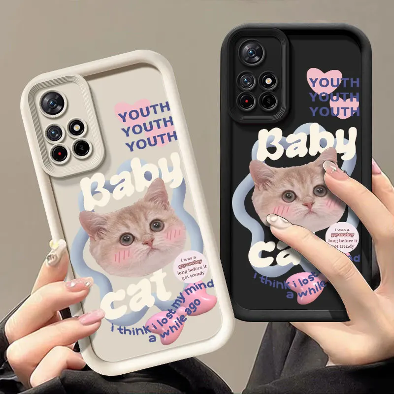 Cute Cat Fashine Case For Redmi NOTE 10C 11 11T 12 12S 12C 13 13C A1 A2 A3 K40 K50 PRO PLUS 4G 5G Shockproof Soft Cover Shell