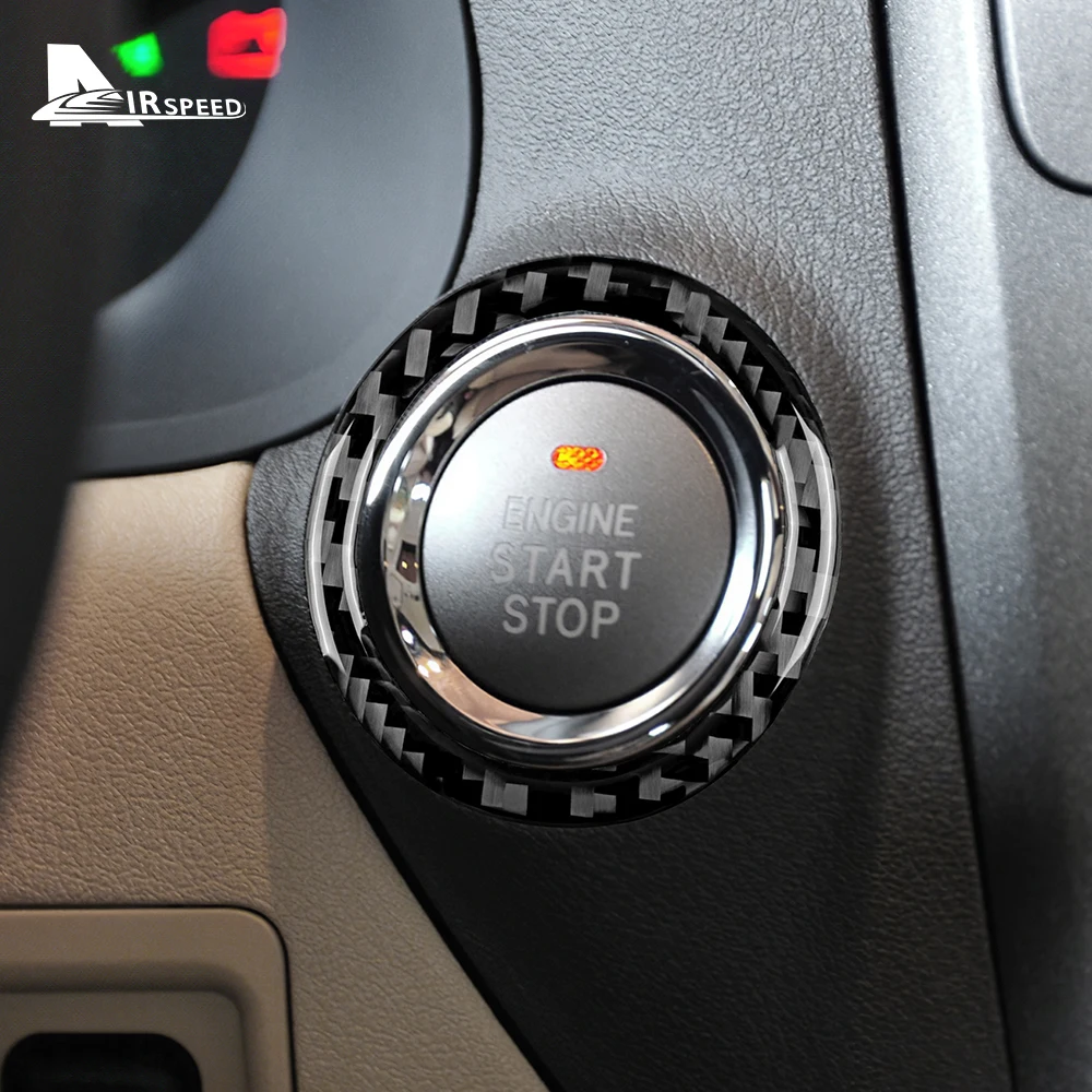 Real Soft Carbon Fiber Sticker For Lexus IS IS250 300 350C 2006 2007 2008 2009 2010 2011 2012 Car Engine Start Stop Button