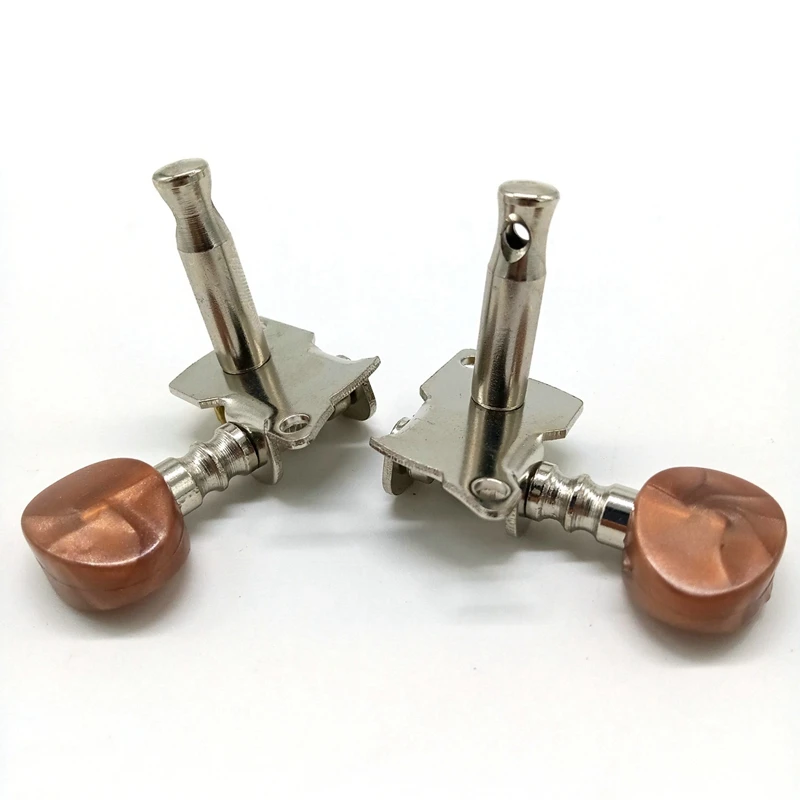 2R2L Metal Ukulele Locking String Tuner Guitar Tuning Peg Machine Head With Brown Head Pegs For Ukulele Guitar Part