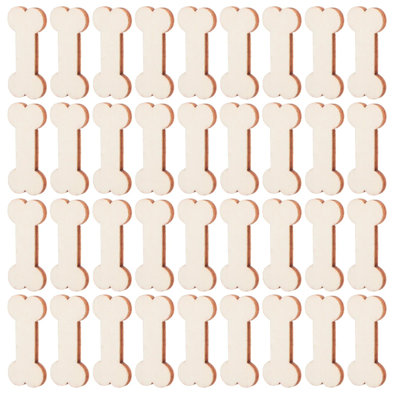 

100pcs Wooden Dog Bone Cutouts 3X1.4X0.3Cm Unfinished Wood Crafts For Diy Painting Decor Nursery Christmas Ornaments Craft