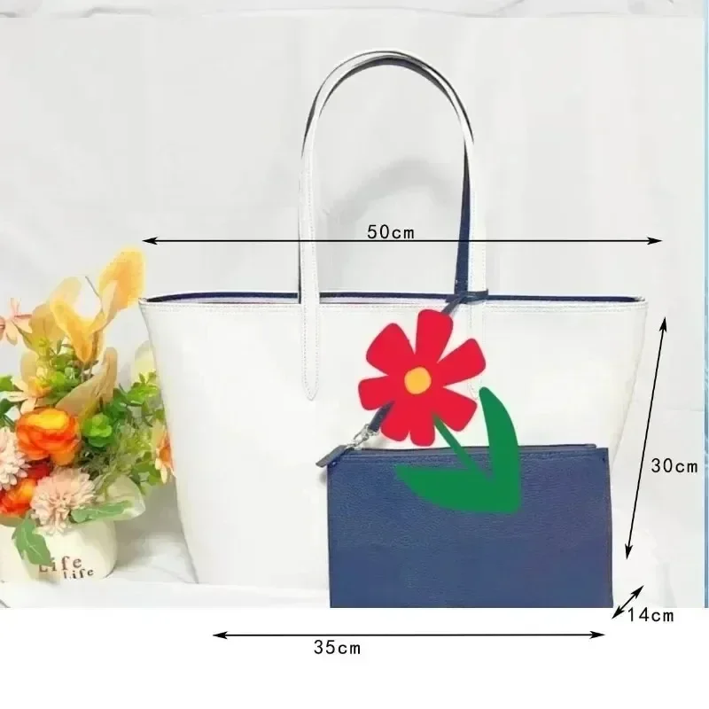 2024 Y2K Fashion Women Double Faced Bag Brand Designer Tote Bag Reversible Two Tone Bags for Women Shopping Bags sac a main