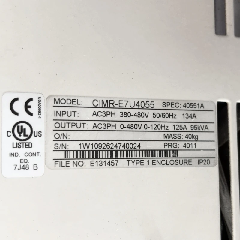 New In Box Yaskawa CIMR-E7U4055 E7 Inverter Expedited Delivery