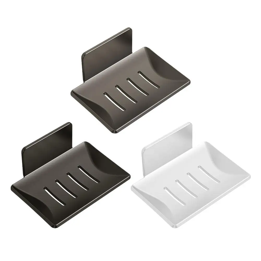 Aluminum Alloy Soap Holder Bathroom Soap Dish With Drain Water Wall Mounted Soap Box Bathroom Accessories ﻿