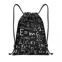 Custom Physics Equations Drawstring Bags for Training Yoga Backpacks Women Men Geek Science Math Sports Gym Sackpack