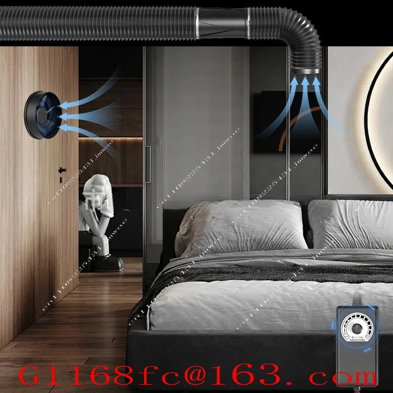 4/6 Inch EC Knob Speed Control Duct Fan Air Conditioner Strong Wind Exhaust Ventilation Fan for Home and Office