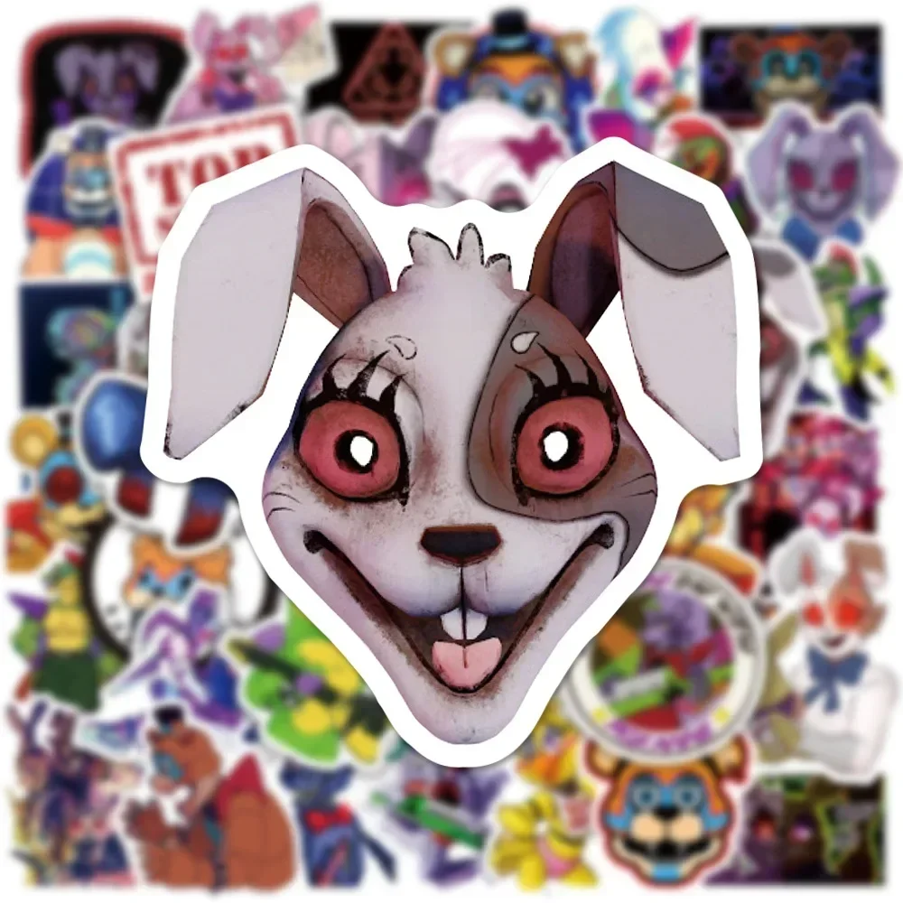 50Set Game Five Nights Freddy FNAF Freddy Fazbear Bear Stickers Car Laptop Luggage Phone Decal Waterproof Sticker Toys Gifts