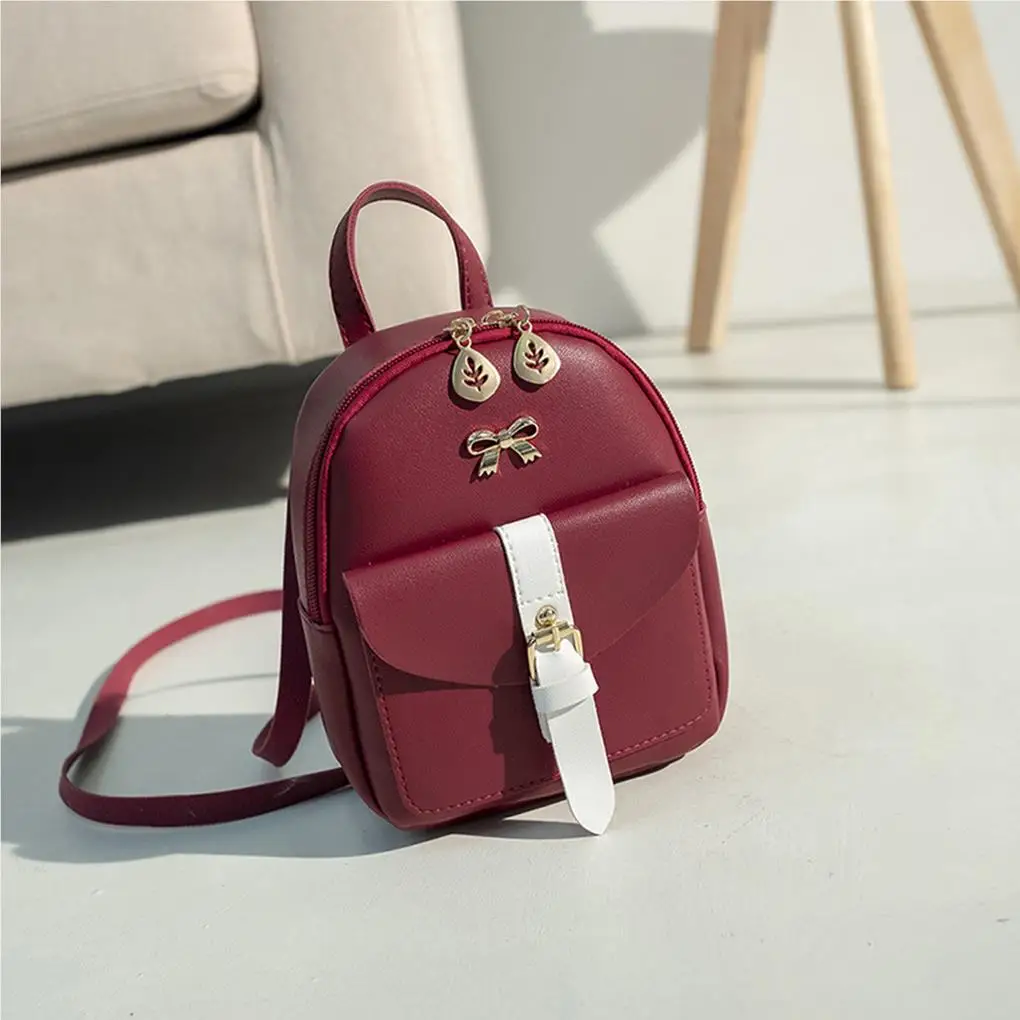 Mini Backpack Storage Container Shoulder Pouches Stylish Carrying Bags Mini Bowknot Women Backpacks Outing Pouch Type 1