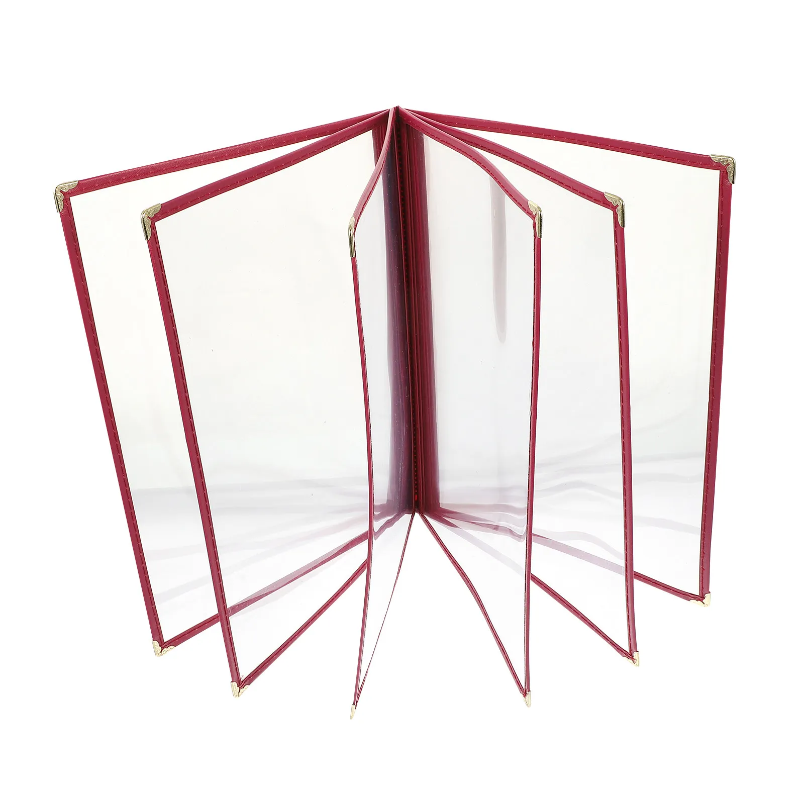 Heavy Duty PVC Menu Cover for Restaurants Hotels Bars Cafes Foldable Water Oil Stain Resistant Menu Holder Price List Paper