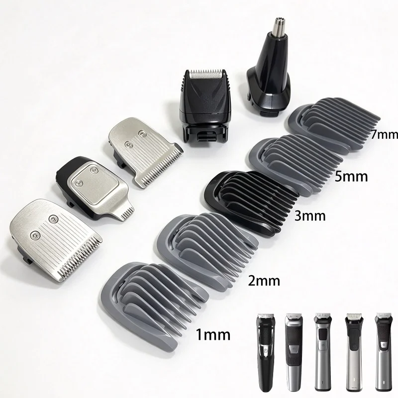 Multigroom Trimmer Replacement Heads & Guards Compatible with Philips MG3740 MG3750 MG3770 MG5750 MG5910 MG5970 MG7750 MG7770 MG