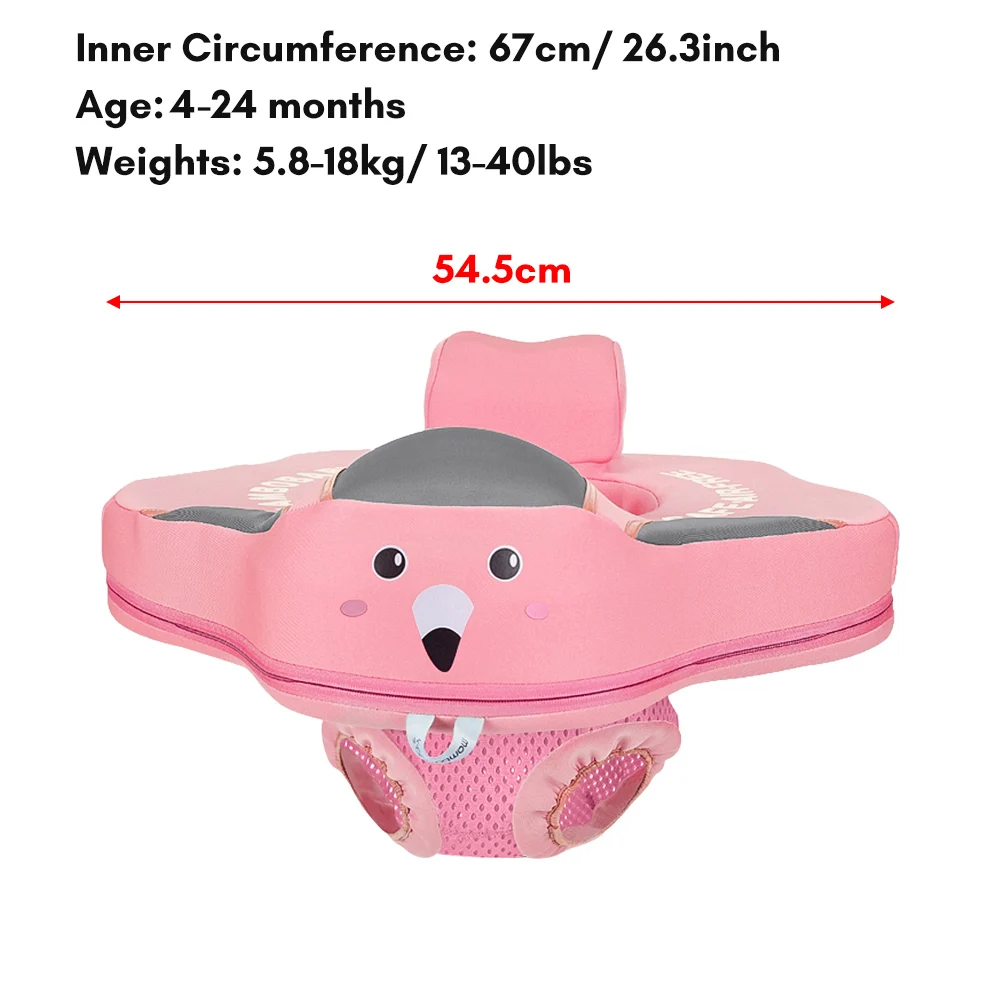 Mambobaby B504 Assento de piscina para bebês não inflável, anel de natação de verão com assento de segurança para bebês de 4 a 24 meses