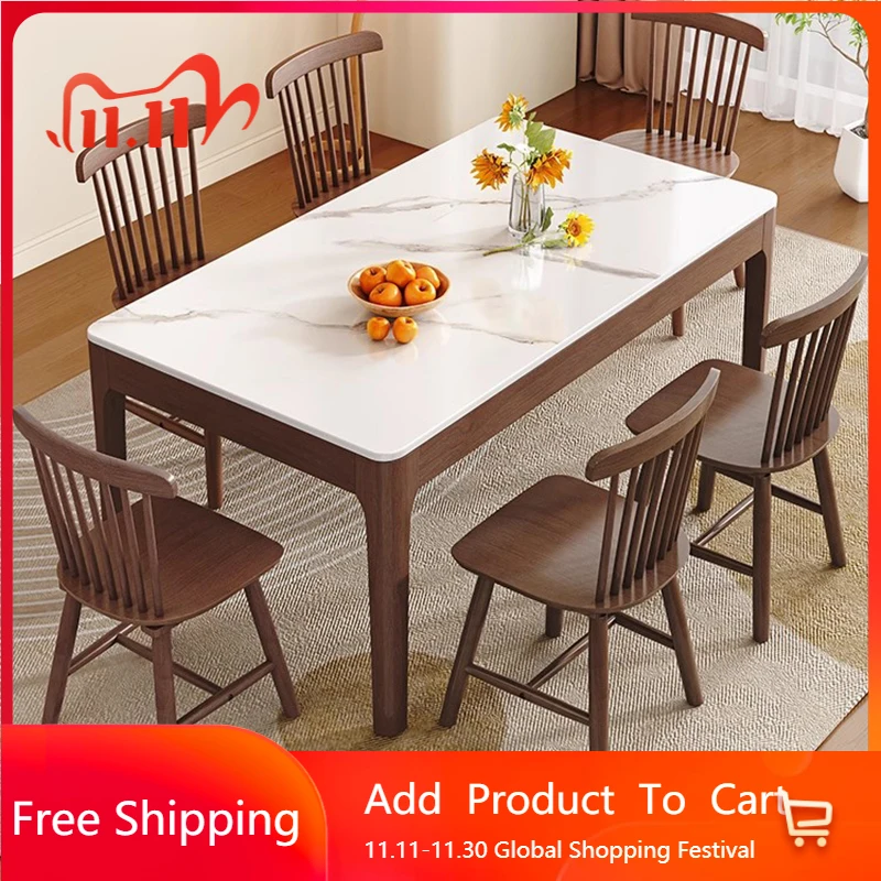 

Modern Simple Dining Tables Luxury Nordic Vintage Camping Dining Tables Rectangle White Conjuntos De Sala De Jantar Furniture