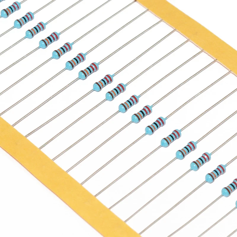 

5000pcs 1 box 1/4W 1R~22M 1% Metal film resistor 100R 220R 1K 1.5K 2.2K 4.7K 10K 22K 47K 100K 100 220 1K5 2K2 4K7 ohm resistance