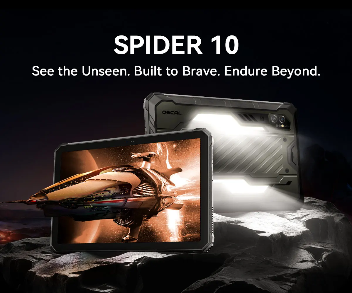 Blackview OSCAL SPIDER 10 Rugged Tablet Pad 11'' FHD+IPS Display 24GB(8+16) 256GB 20000mAh 45W MediaTek Helio G81 Android 15