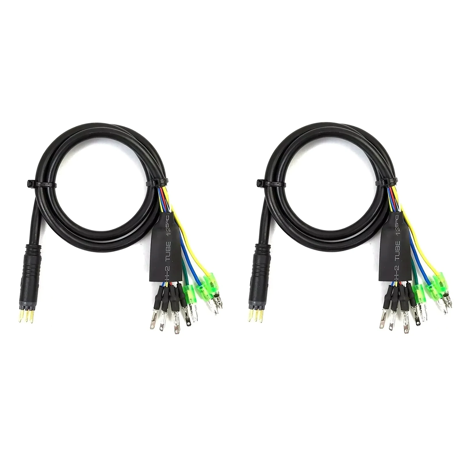 2Pcs/Set 60cm Electric Bike 9-Pin Motor Convert Extension Cable Cord Connector For Front Rear Wheel Hub Motors Accessories