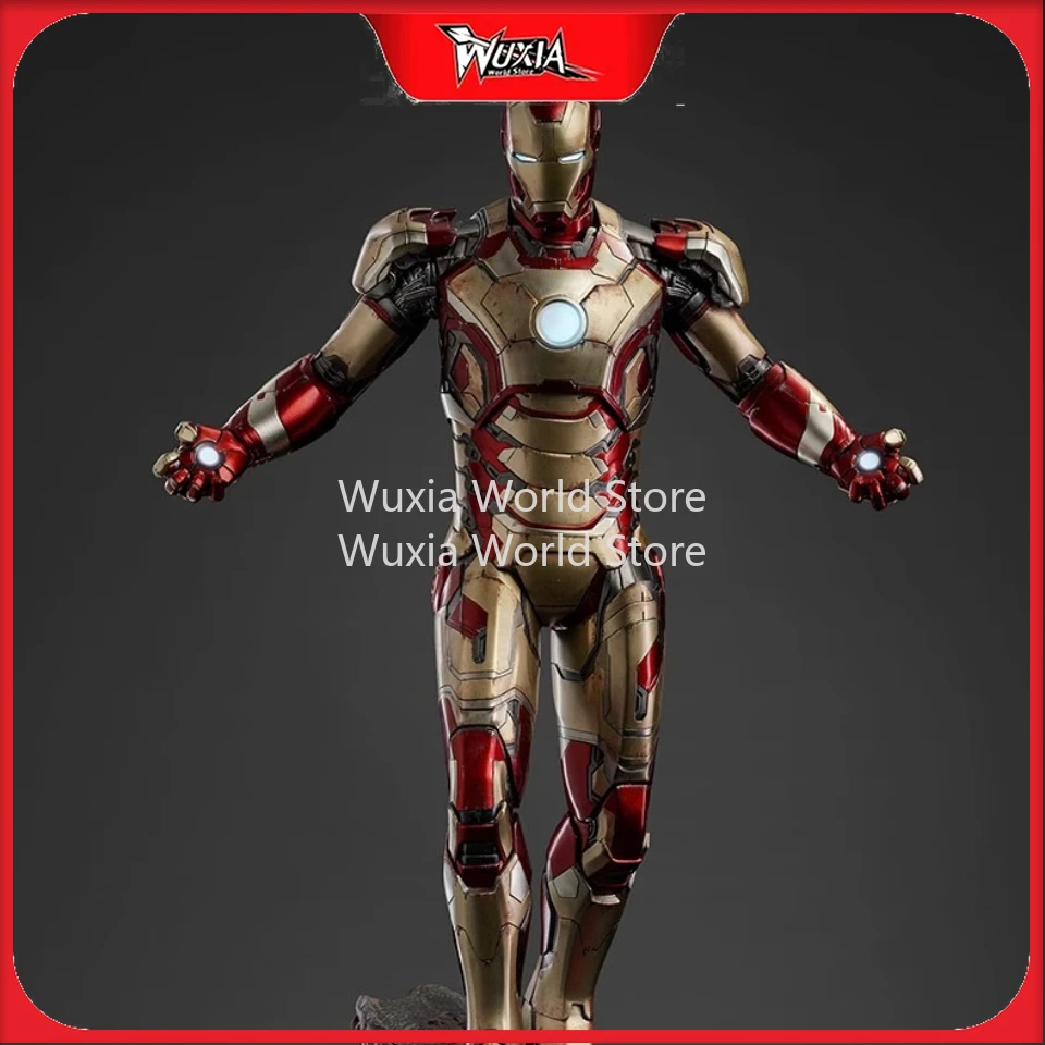 

50cm Iron ManMK42 Full Body Sculpture Figure The Avengers Anime Figure Collection Desktop Ornament Decoration Best Gift for Boys