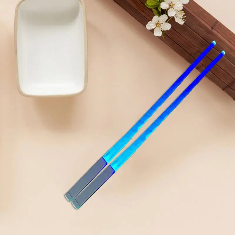 1 Pair Lightsaber Chopsticks 1Pair Of LED Light Up Eating Chop Sticks Reusable Environment-friendly ABS Glowing Tableware For