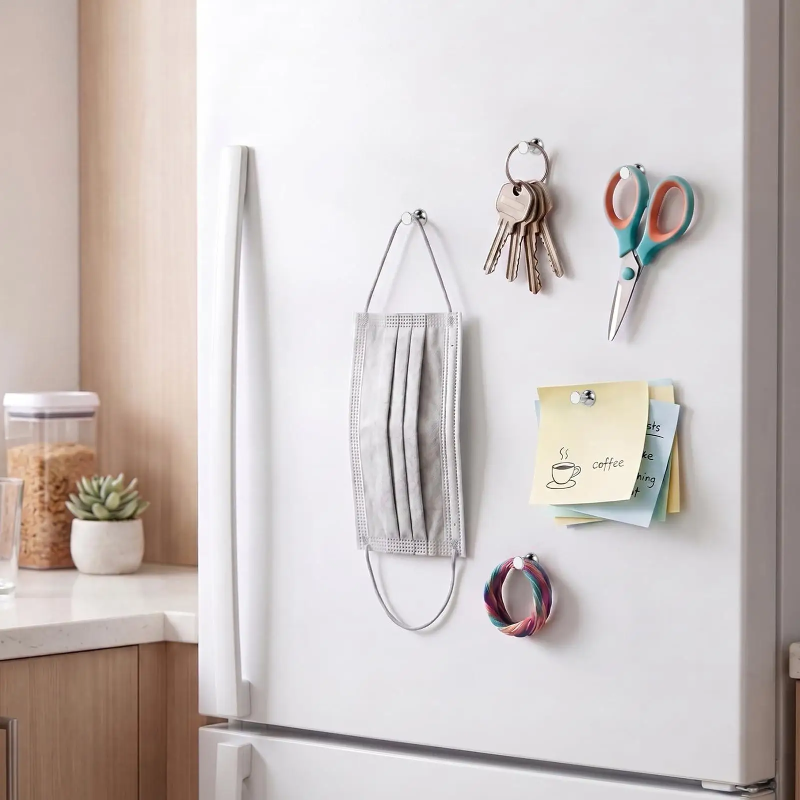 Fridge Magnets 30 Pieces Flexible Fixation Push Pins Fridge Locker Magnets For Office Classroom Living Room Storage Cabinet