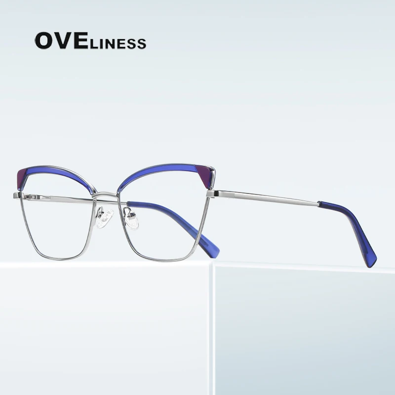 

HD Computer Glasses Anti Blue Ray Optical Eyewear frame Butterfly Reading Glasses women Spectacles Eyeglasses metal 0 to +600